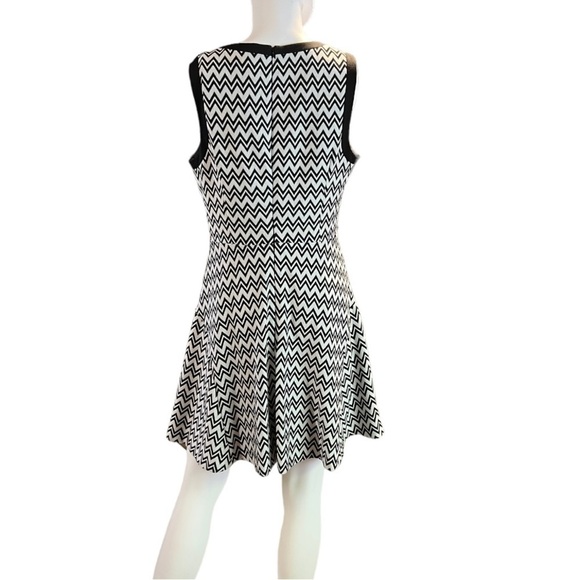 Trina Turk Sheila Chevron Mini Fit and Flare Dress Size L - Picture 4 of 7